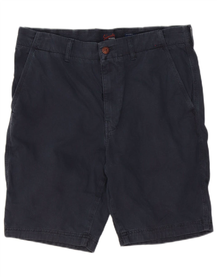 Pantaloncini chino da uomo Superdry W32 cotone blu navy medio