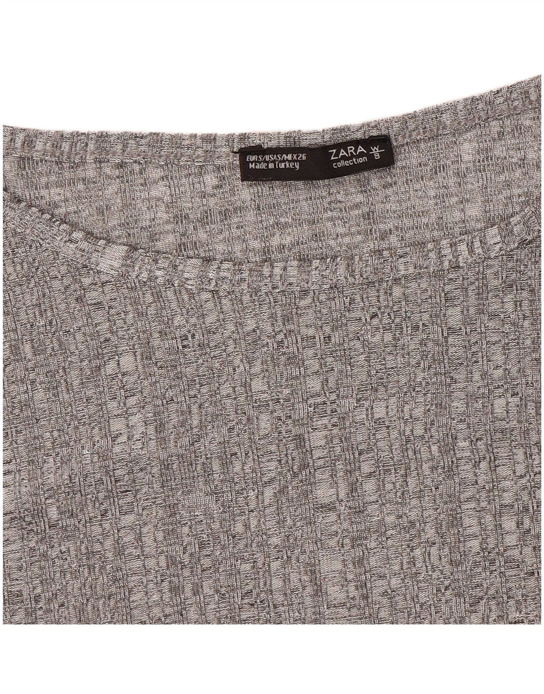 Top Zara da donna a maniche lunghe UK 10 piccolo grigio screziato