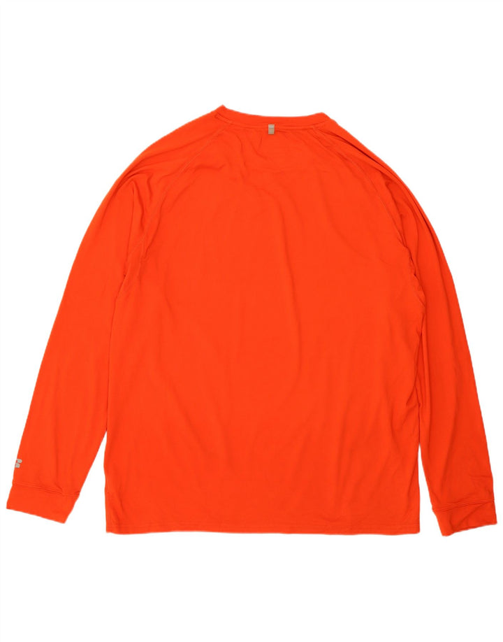 Russell Athletic Maglia Dri-Power da uomo a maniche lunghe grande in poliestere arancione