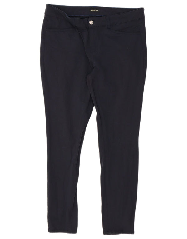 MASSIMO DUTTI Pantaloni casual corti da donna EU 42 Large W32 L26 Blu navy