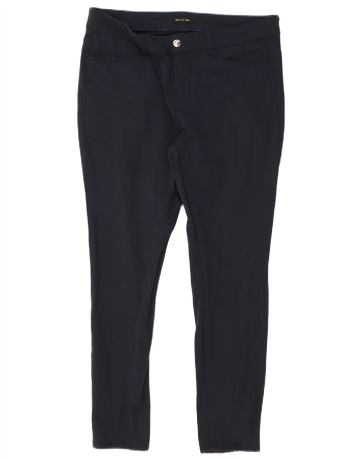 MASSIMO DUTTI Pantaloni casual corti da donna EU 42 Large W32 L26 Blu navy