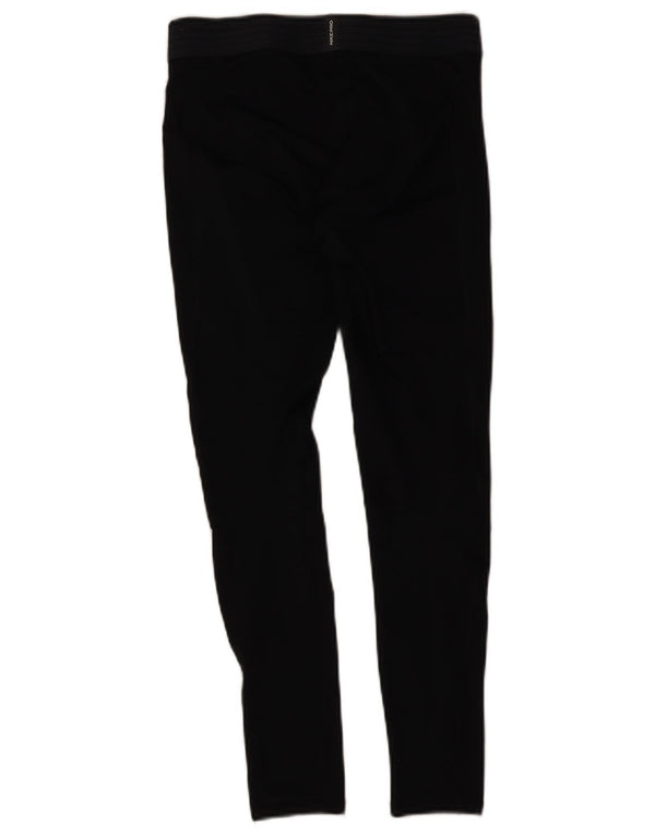 Leggings grafici Nike Dri Fit da donna UK 12 medio nero poliestere
