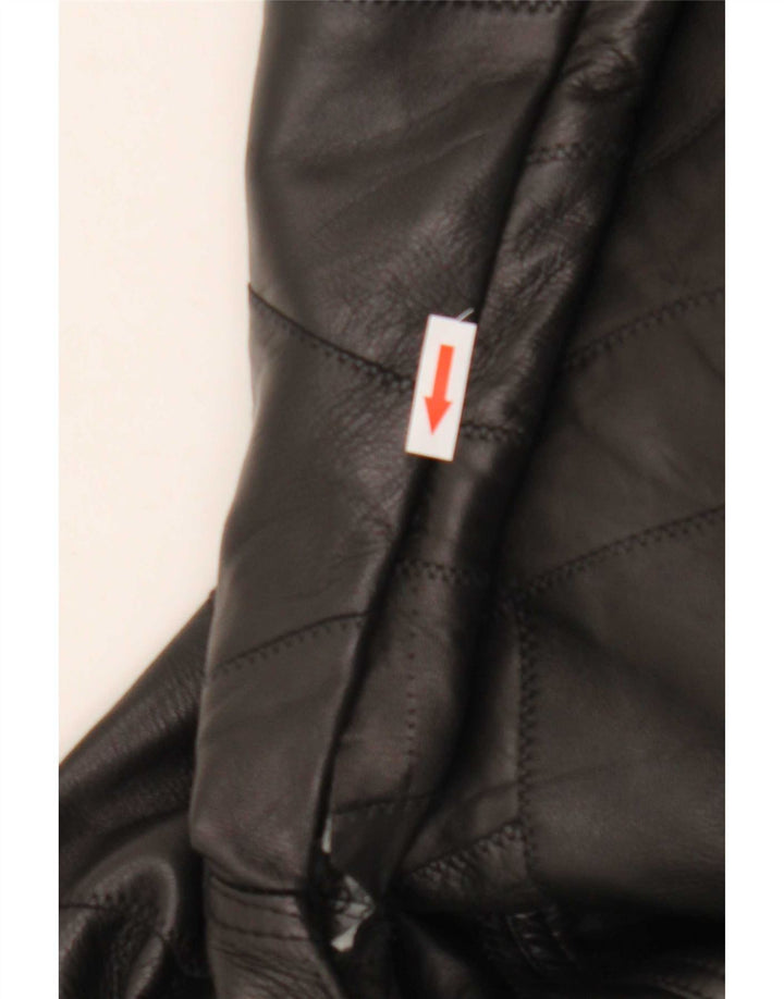 Giacca in pelle vintage da uomo UK 40 grande nera