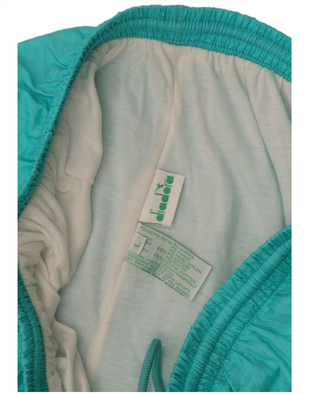 Pantaloni da tuta da uomo Diadora Large Turchese Colourblock in poliammide
