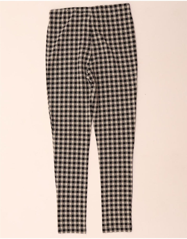 Pantaloni casual skinny da donna Zara medi W28 L29 poliestere a quadretti neri