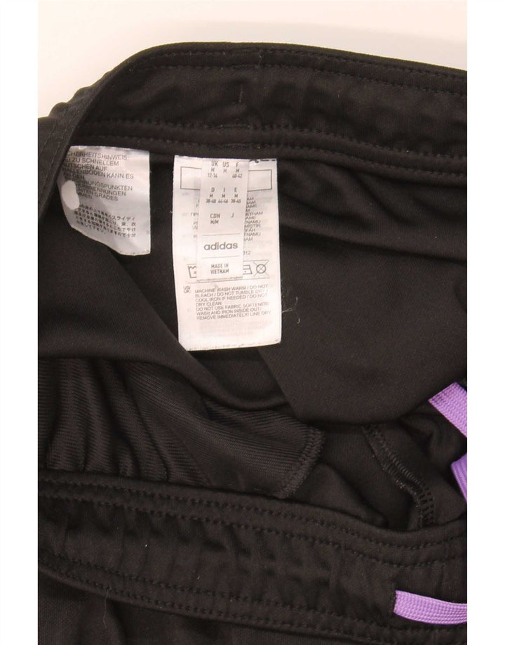 Pantaloni da tuta da donna Adidas UK 12/14 Medium Nero Poliestere