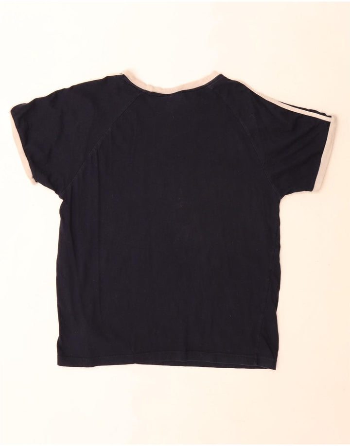 T-shirt da uomo Adidas Top media in cotone blu navy