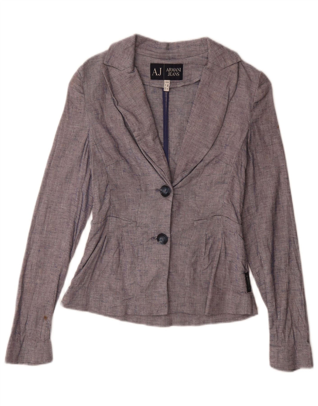 Giacca blazer da donna a 2 bottoni Armani Jeans US 2 XS blu navy