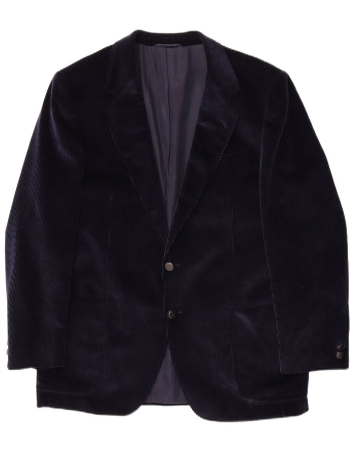 Roy Robson Giacca da uomo in velluto a coste a 2 bottoni UK 38 Medio Blu Navy