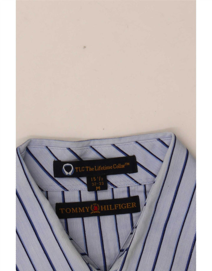 Camicia da uomo Tommy Hilfiger taglia 15 1/2 a righe blu medio