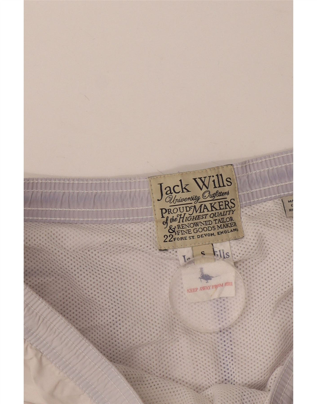 Pantaloncini da bagno grafici da uomo Jack Wills piccoli in cotone blu