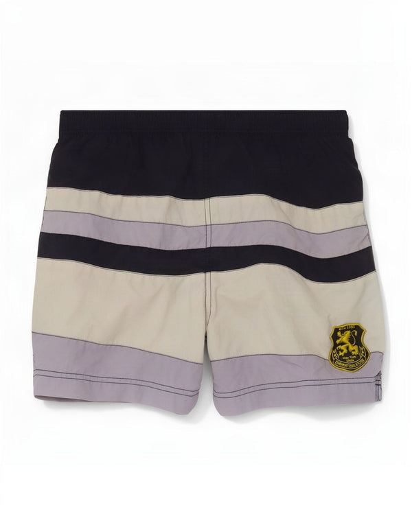 Pantaloncini da bagno da uomo Tommy Hilfiger grandi in nylon a righe blu navy