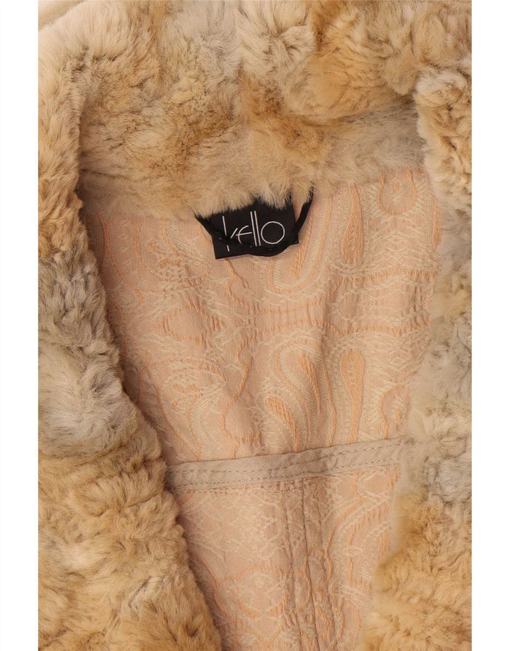 Giacca blazer da donna con zip intera Kello UK 14 Paisley beige medio
