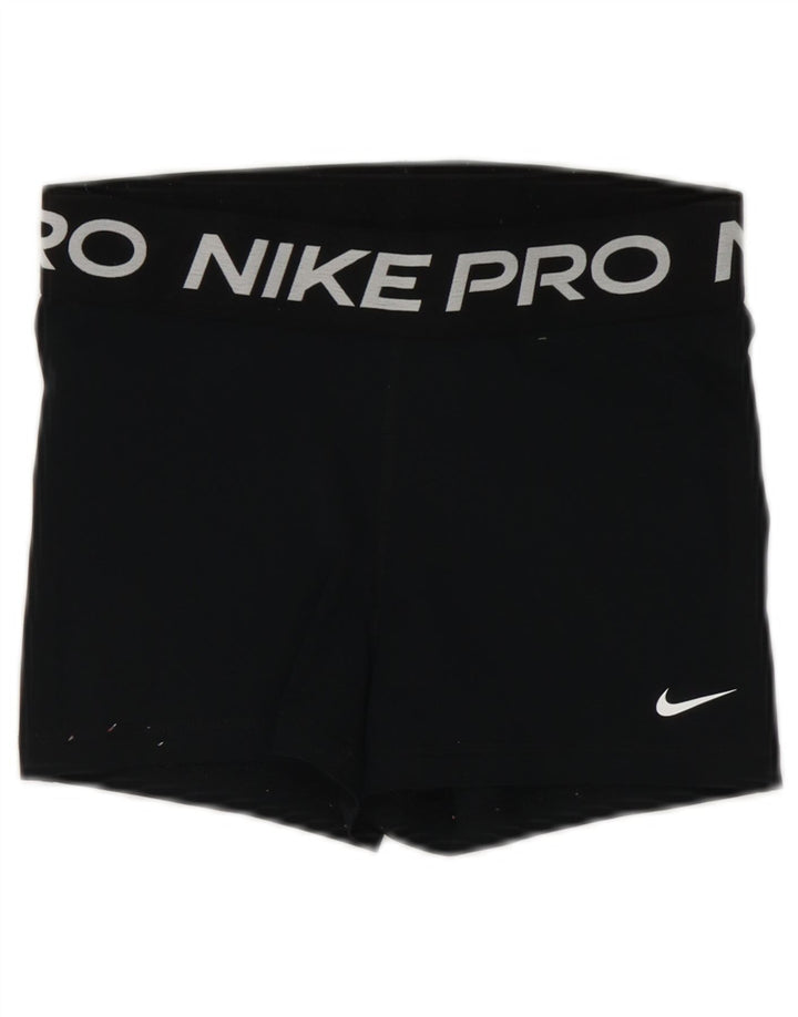 Pantaloncini sportivi Nike Dri Fit Graphic da donna UK 12 Medium Nero Poliestere