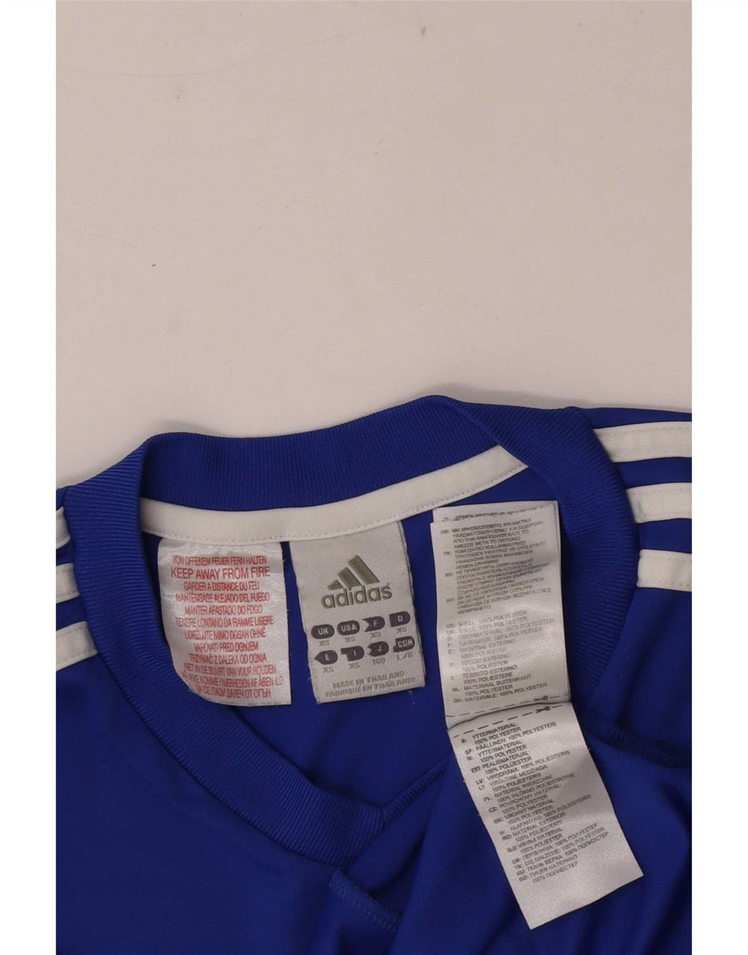 T-shirt grafica Adidas da uomo Climalite Top XS poliestere blu