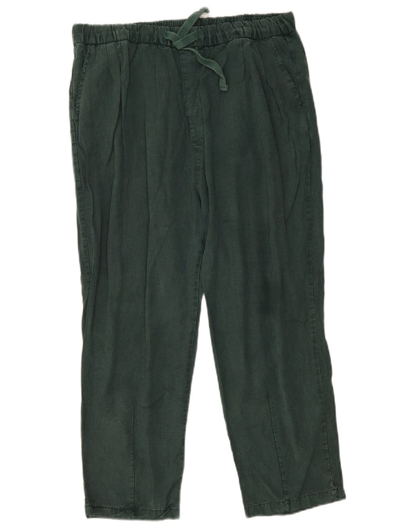 Pantaloni casual dritti da donna Zara grandi W30 L32 Lyocell verde