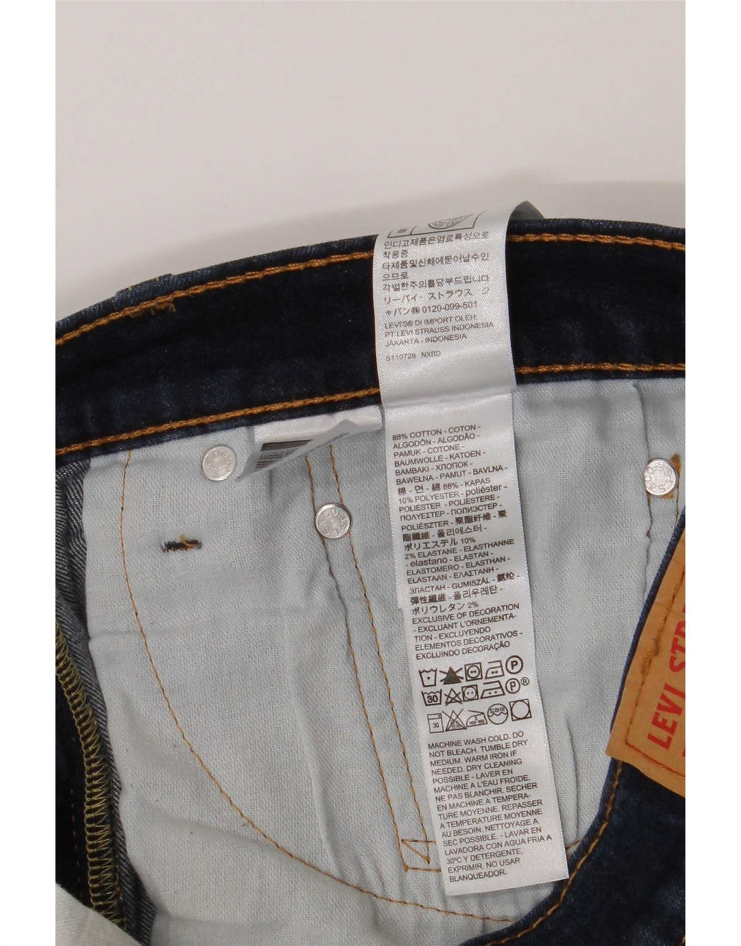 Jeans Levi's Uomo 511 Slim W33 L30 Cotone Blu Navy
