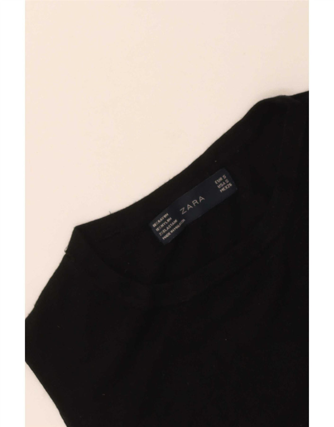 Canotta canotta da donna Zara UK 8 piccola in rayon nero
