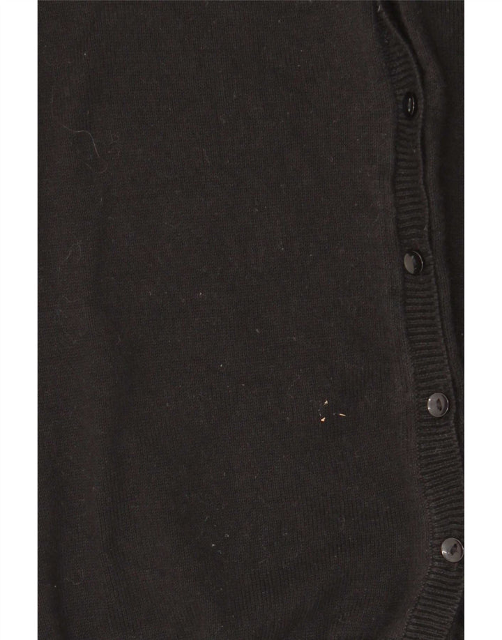 Maglione cardigan da donna Zara UK 12 cotone nero medio