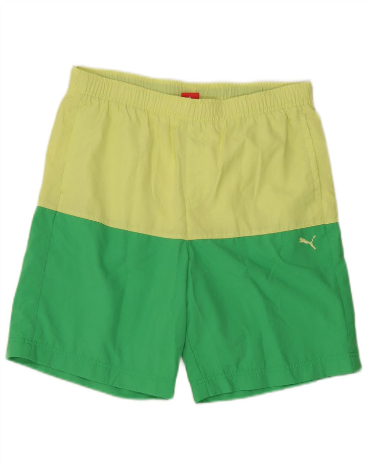 Pantaloncini da bagno Puma da ragazzo 15-16 anni Verde Colourblock