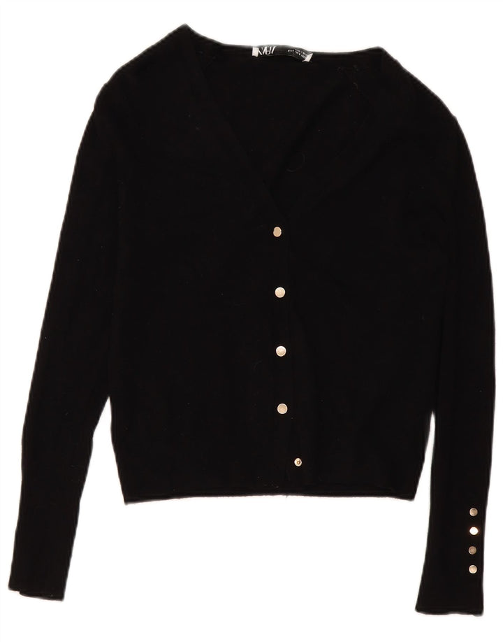 Maglione cardigan da donna Zara UK 10 piccolo in viscosa nera