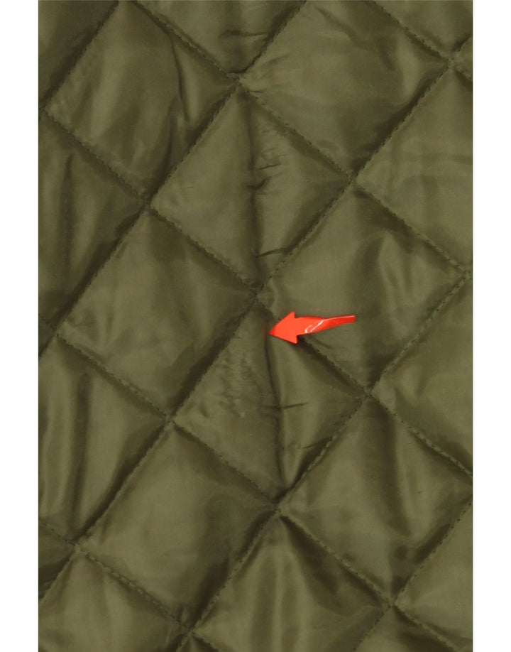 Giacca trapuntata da uomo VINTAGE UK 42 XL Poliestere kaki