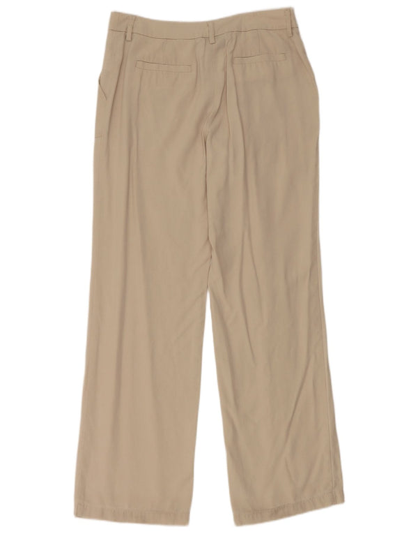 Pantaloni chino da donna Armani a gamba larga IT 42 medio W32 L31 Lyocell beige