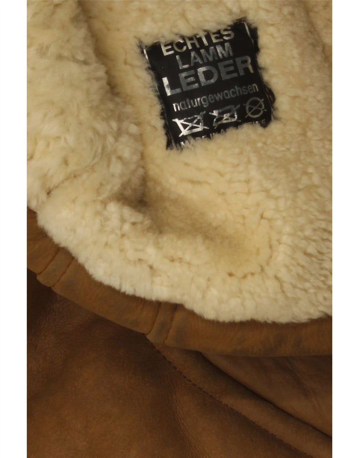 Cappotto in shearling da donna Miss Astor IT 42 Pelle beige medio