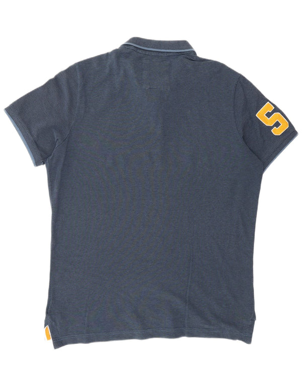 Polo grafica da uomo SUPERDRY The Classic Polo 3XL blu navy gessato