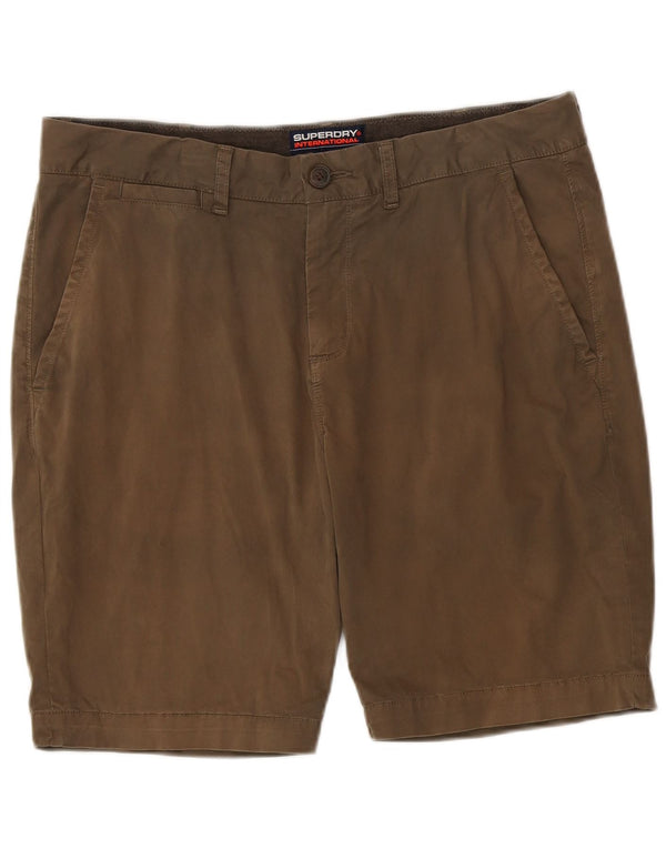 Pantaloncini chino da uomo Superdry W36 grandi cotone kaki