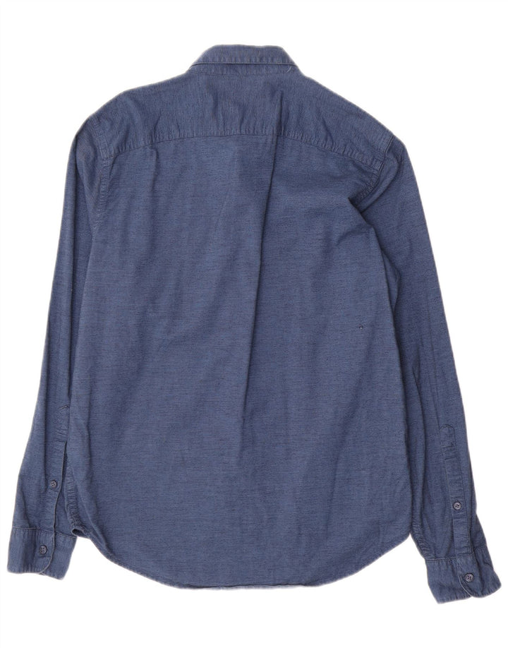 Camicia Hollister da uomo slim fit in cotone blu navy medio