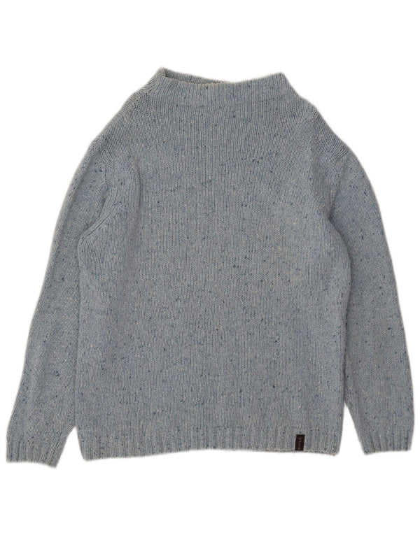 Maglione da donna con collo dolcevita Rifle UK 16 Lana grande blu screziata