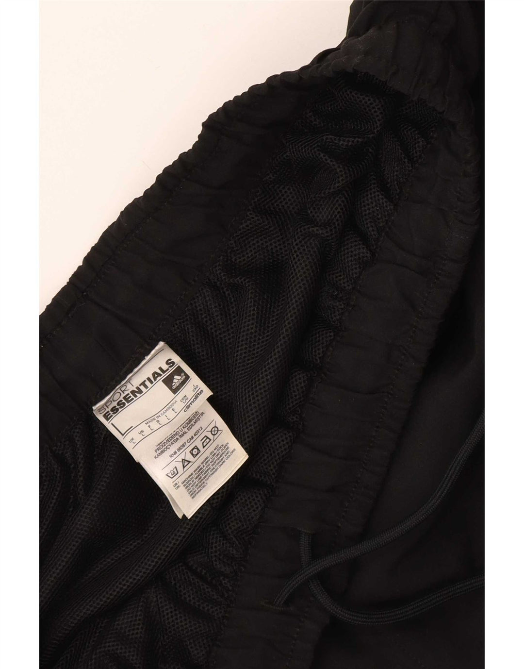 Pantaloncini sportivi Adidas Climalite da uomo grandi in poliestere nero
