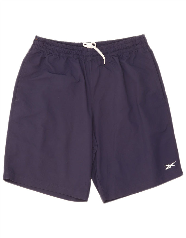 Pantaloncini sportivi Reebok da uomo medi blu navy in poliammide