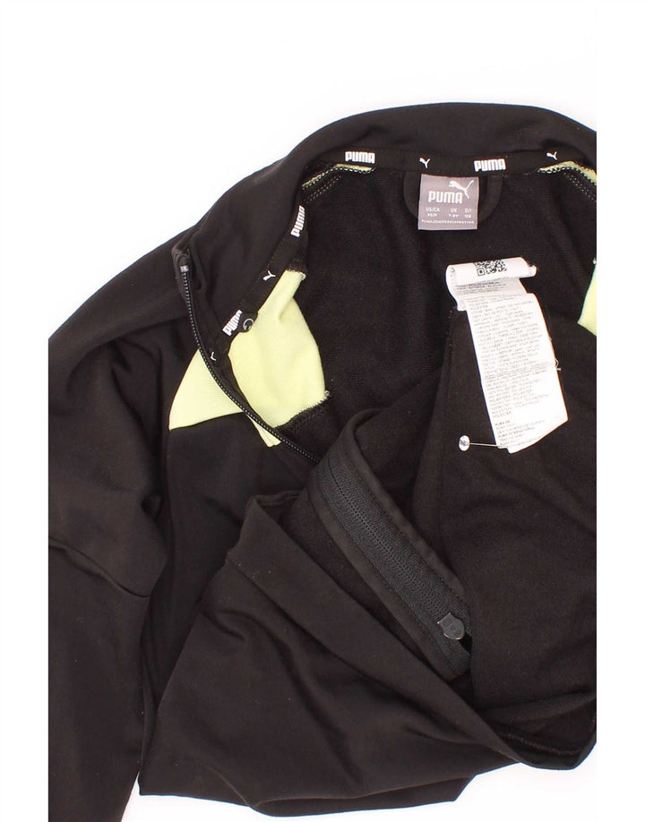 Giacca da tuta da ragazzo Puma 7-8 anni in poliestere color block nero