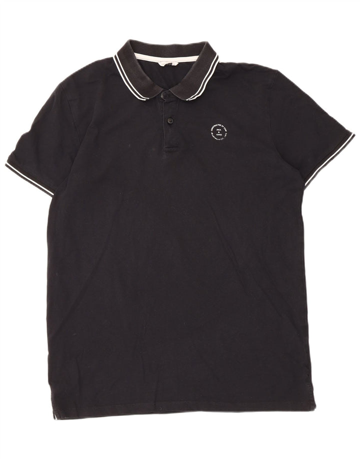 Polo da uomo Jack & Jones XL a righe nere