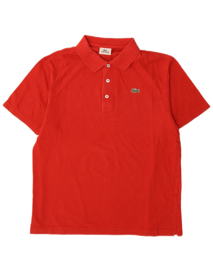 Polo da uomo Lacoste taglia 5 grande in cotone rosso