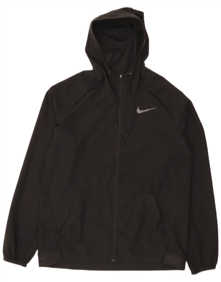 Giacca da ginnastica con cappuccio grafica Nike Dri Fit da uomo, colore nero medio