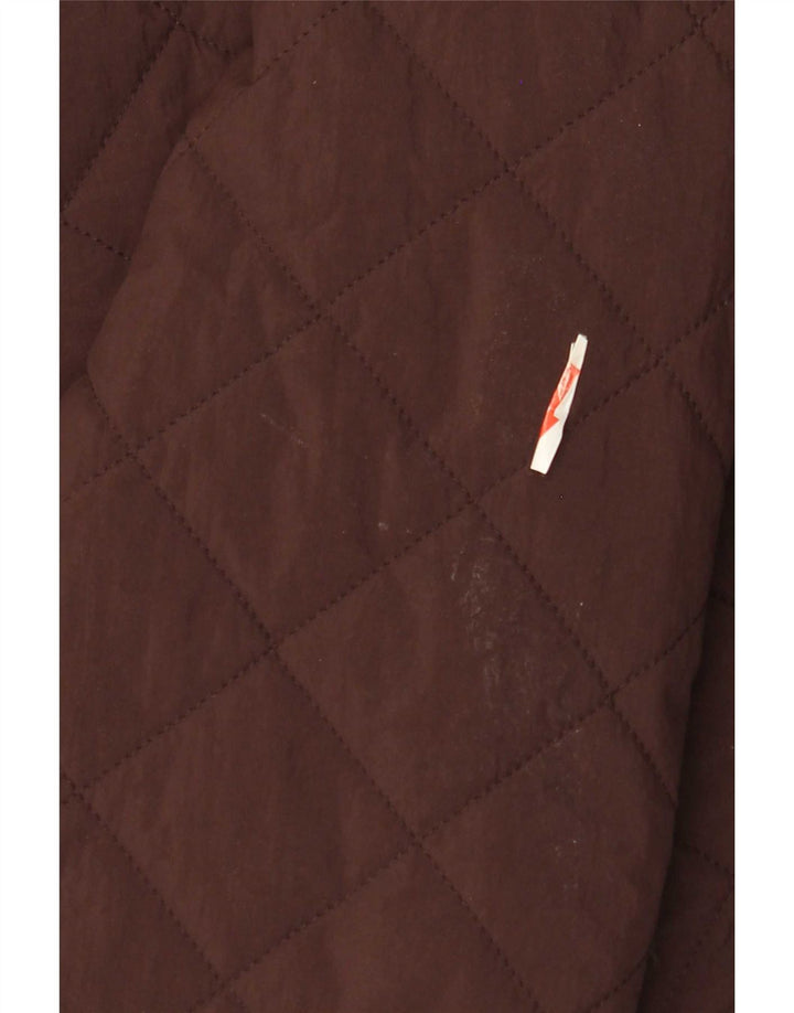 Giacca trapuntata oversize da donna Massimo Dutti UK 10 piccola in poliestere marrone