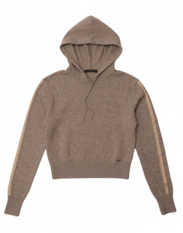 Maglione corto con cappuccio da donna Guess UK 6 XS Grigio Colourblock