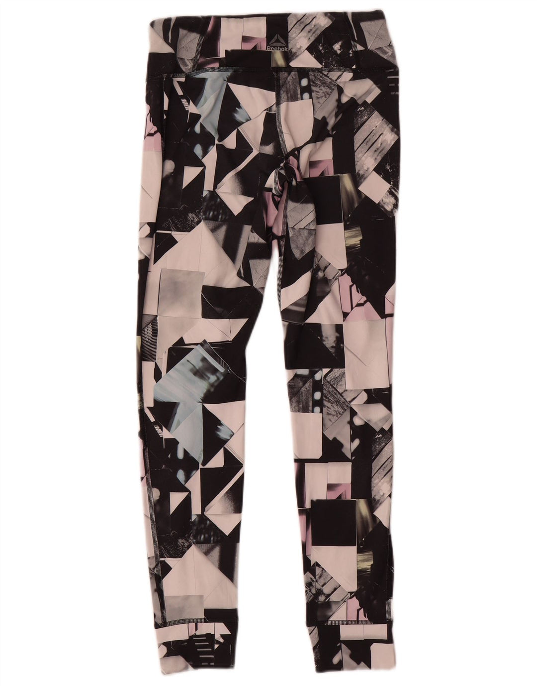 Leggings Reebok da donna UK 8/10 Piccolo poliestere geometrico multicolore
