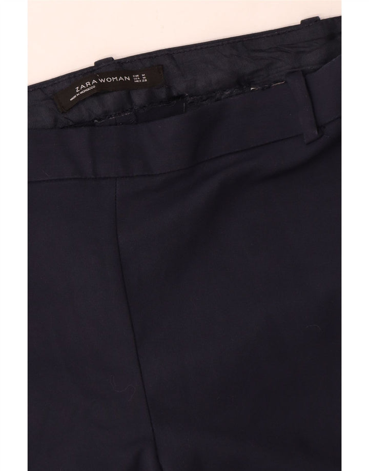 Pantaloni casual slim da donna Zara medi W28 L26 blu navy