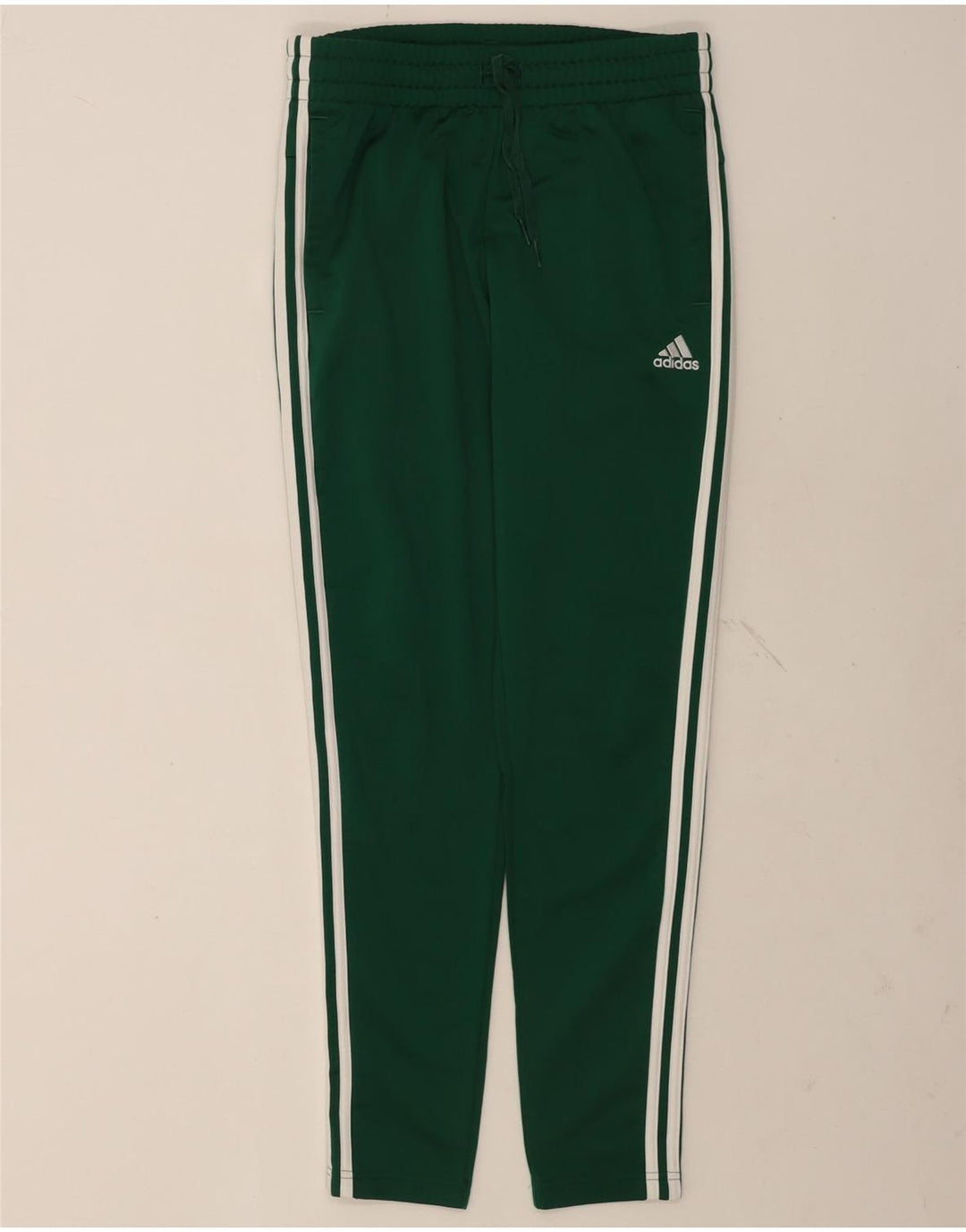 Pantaloni da tuta con grafica Adidas da donna UK 8/10 Small Verde Poliestere