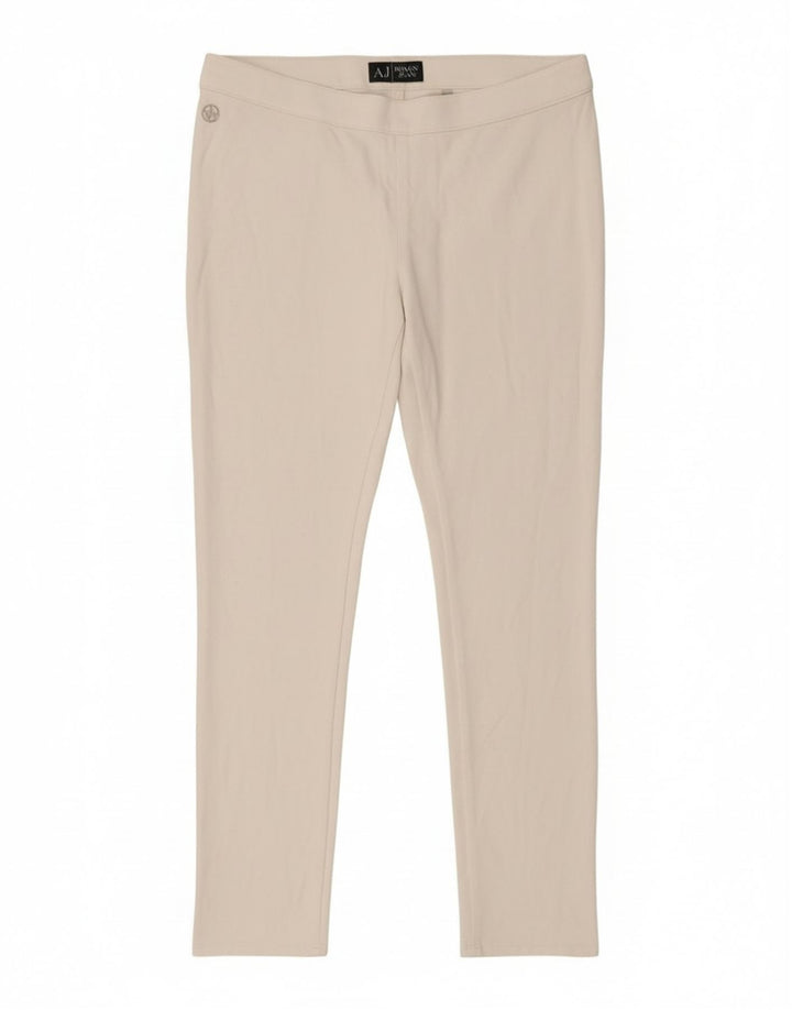Pantaloni casual slim da donna Armani medi W30 L26 viscosa bianca