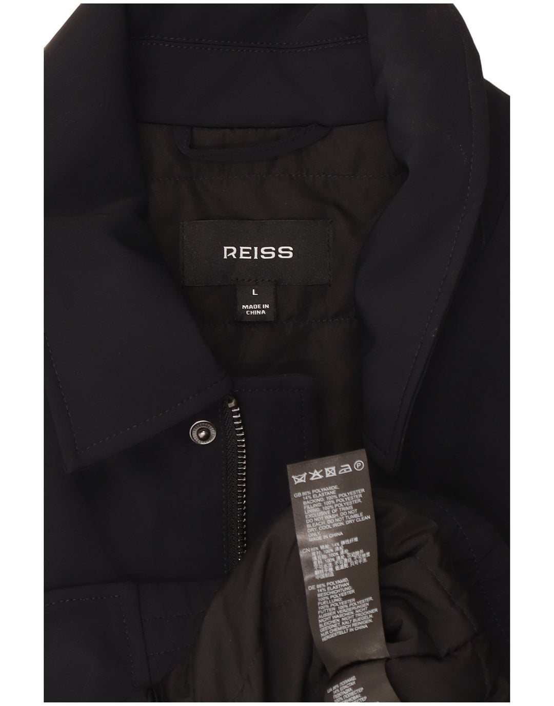 Giubbotto bomber da uomo Reiss UK 40 grande poliestere nero