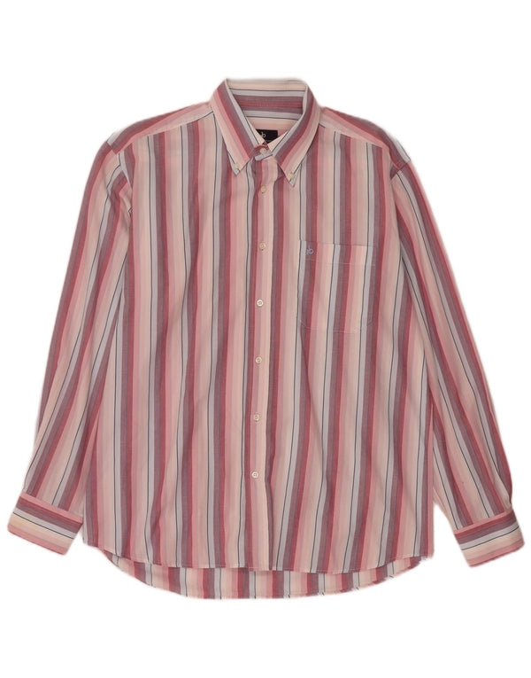 Camicia da uomo Roccobarocco taglia 41 16 cotone a righe grandi rosa