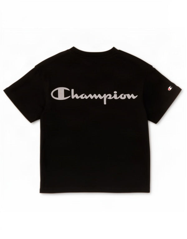 T-shirt grafica corta da donna Champion UK 10 piccola nera
