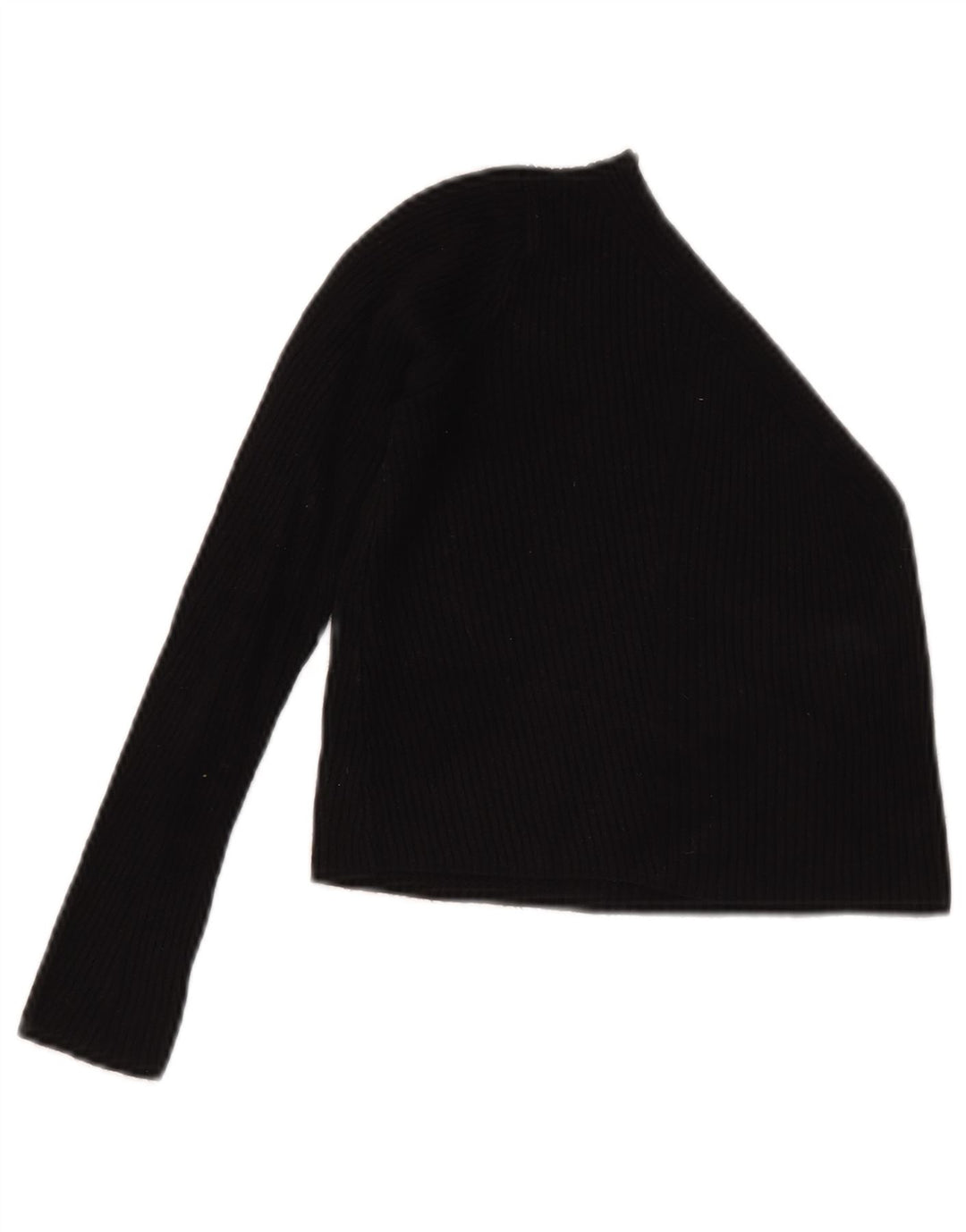Top corto monospalla da donna Zara UK 8 piccolo in viscosa nera