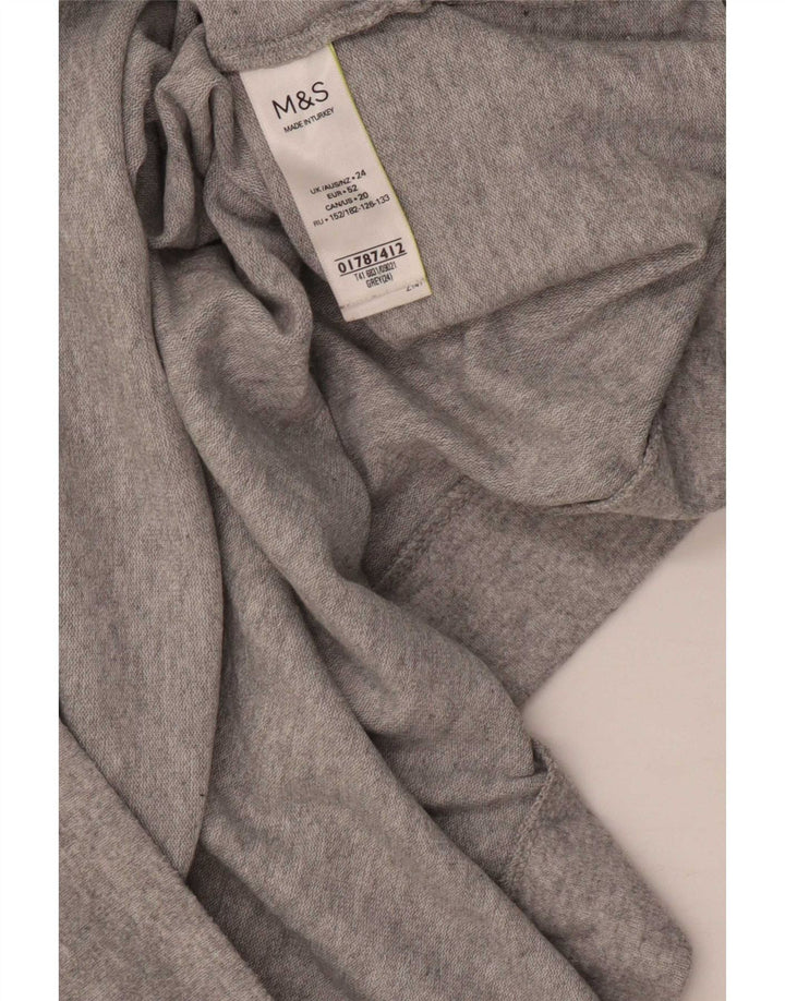 Maglione maglione a collo alto da donna Marks & Spencer UK 24 4XL Poliestere grigio
