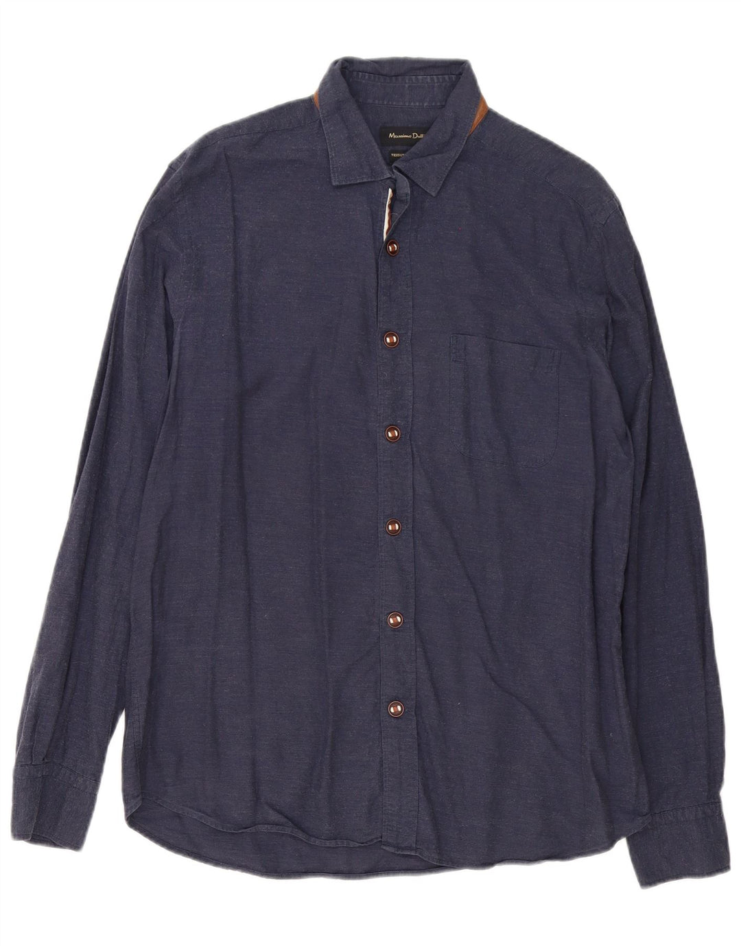 Camicia da uomo Massimo Dutti grande blu navy